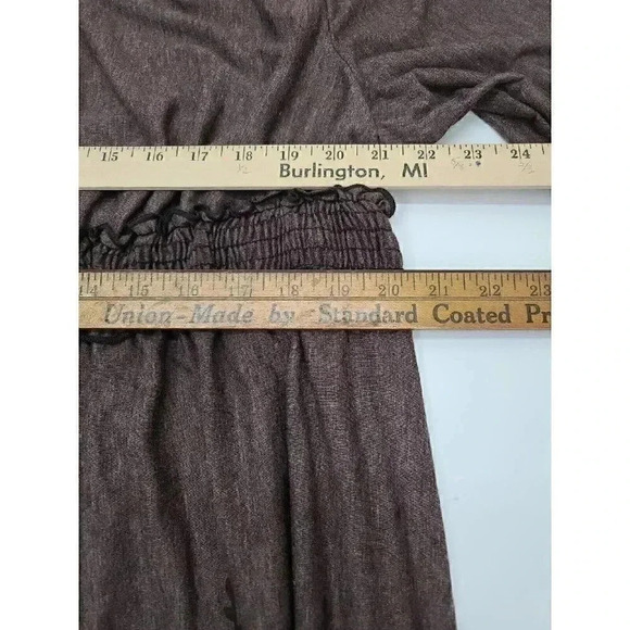 Just My Size Shaped Fit Midi Dress Women's Size 4x Brown Floral 3/4 Sleeve NWT - Picture 5 of 8